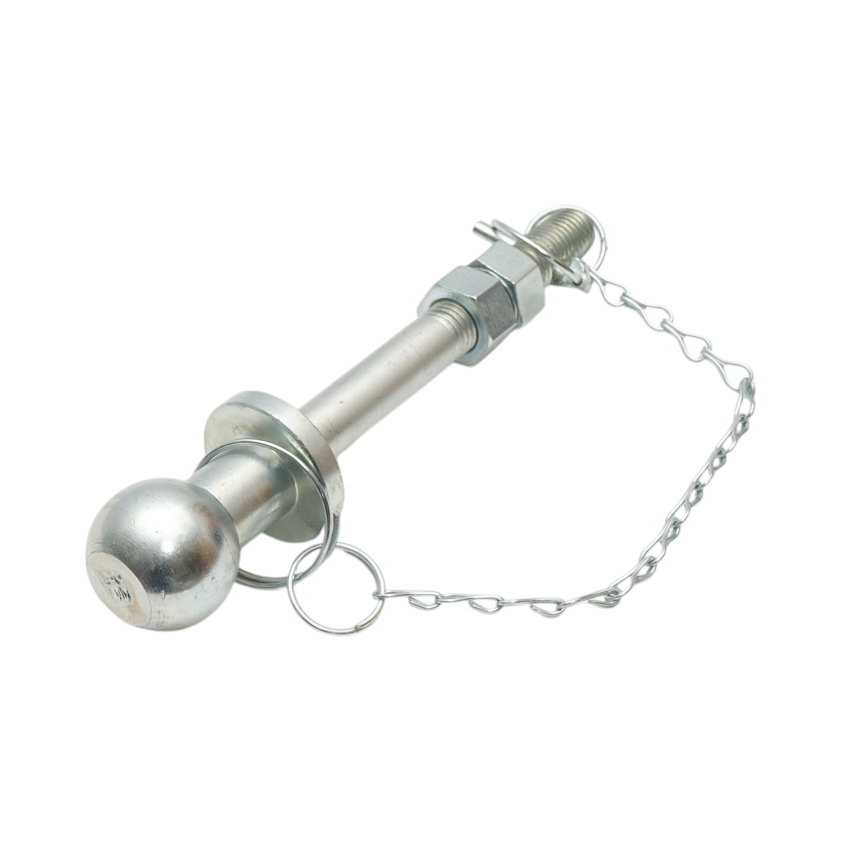 Dado per occhiello di traino 50mm, filettatura M22, lunghezza 275mm con catena e sicurezza - immagine 2