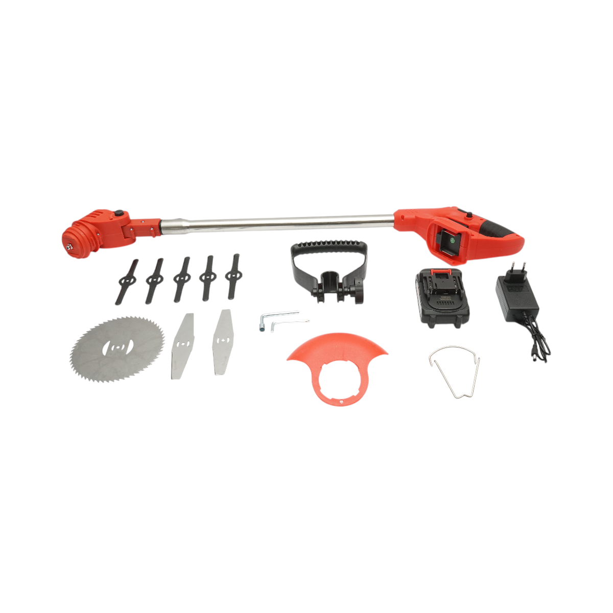 Decespugliatore elettrico estensibile 380W, batteria al litio 48V/6000 mAh, velocità 18000 giri/min, accessori inclusi - immagine 3