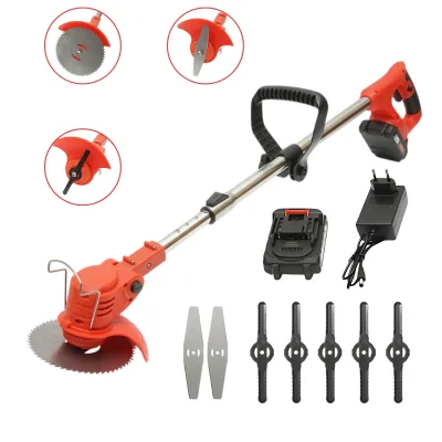Decespugliatore elettrico estensibile 380W, batteria al litio 48V/6000 mAh, velocità 18000 giri/min, accessori inclusi