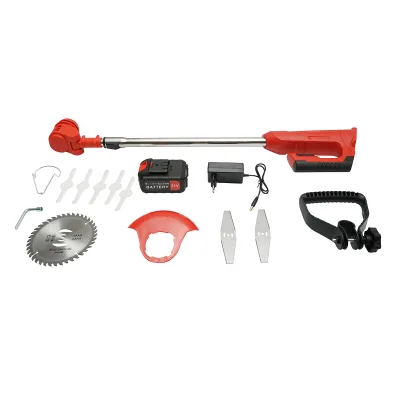 Decespugliatore elettrico estensibile da 850 W, batteria al litio da 21 V/3000 mAh, velocità 18000 giri/min, accessori inclusi - immagine 2