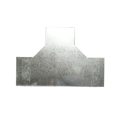 Derivazione a T orizzontale in acciaio zincato per grondaia 100x200mm - immagine 4