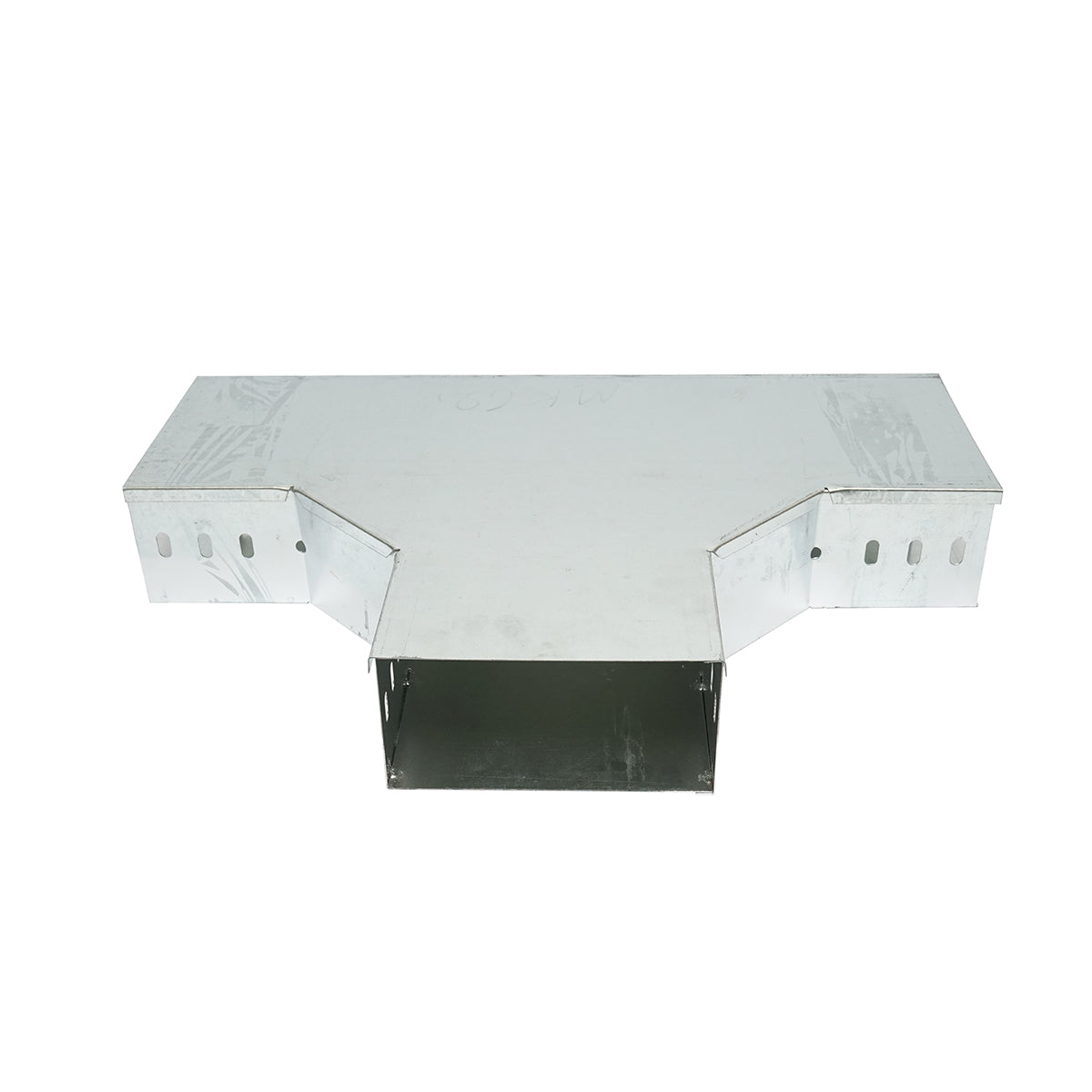 Derivazione a T orizzontale in acciaio zincato per grondaia 100x200mm