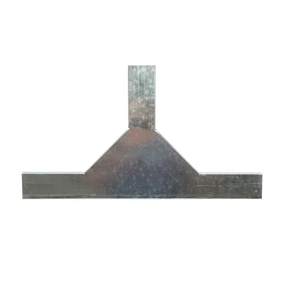Derivazione a T orizzontale in acciaio zincato per grondaia 25x50mm - immagine 3