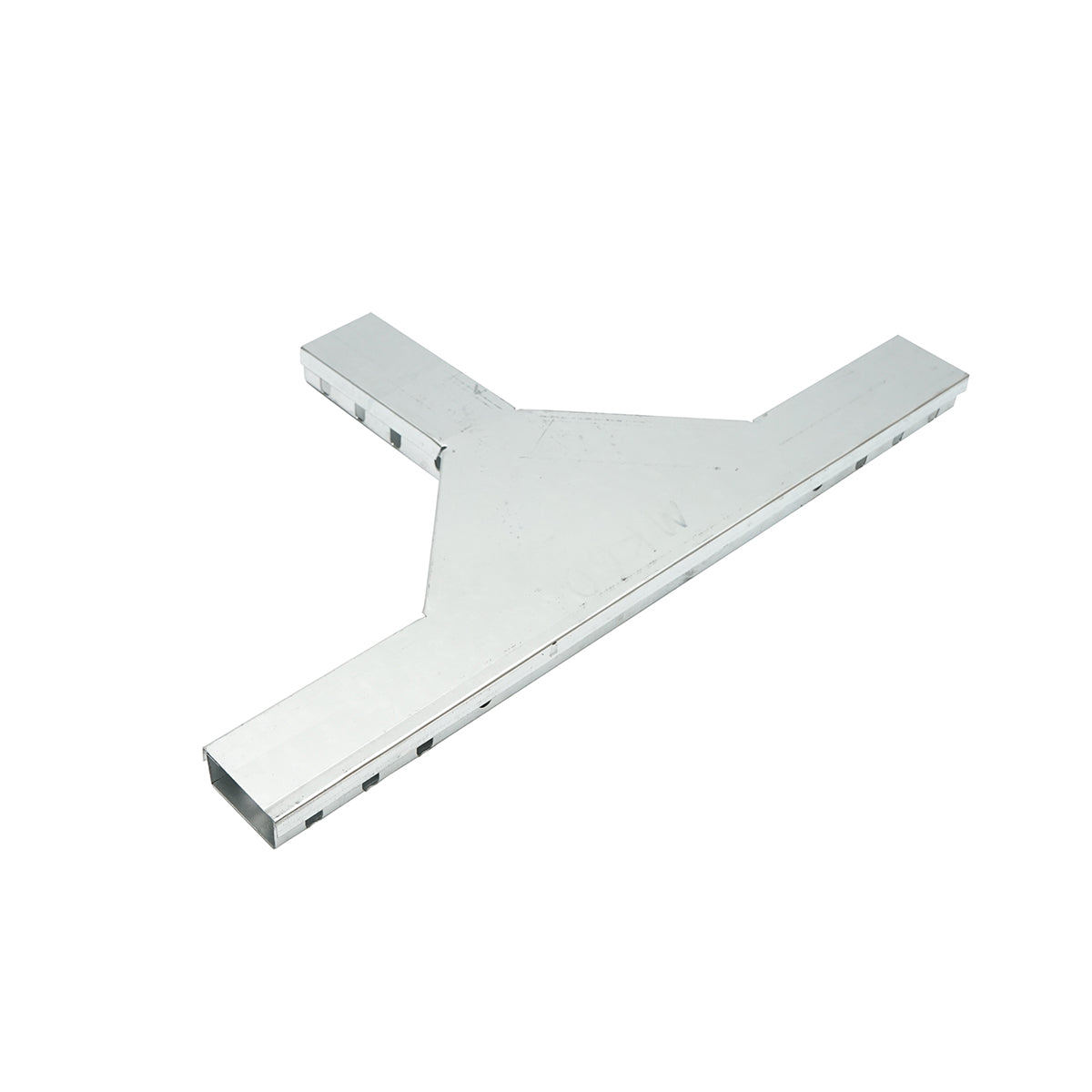 Derivazione a T orizzontale in acciaio zincato per grondaia 25x50mm - immagine 2