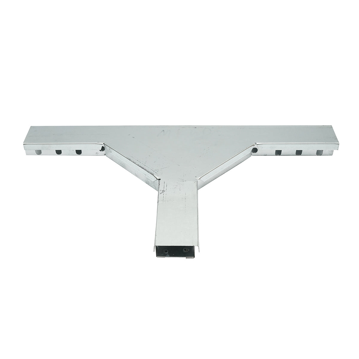 Derivazione a T orizzontale in acciaio zincato per grondaia 25x50mm