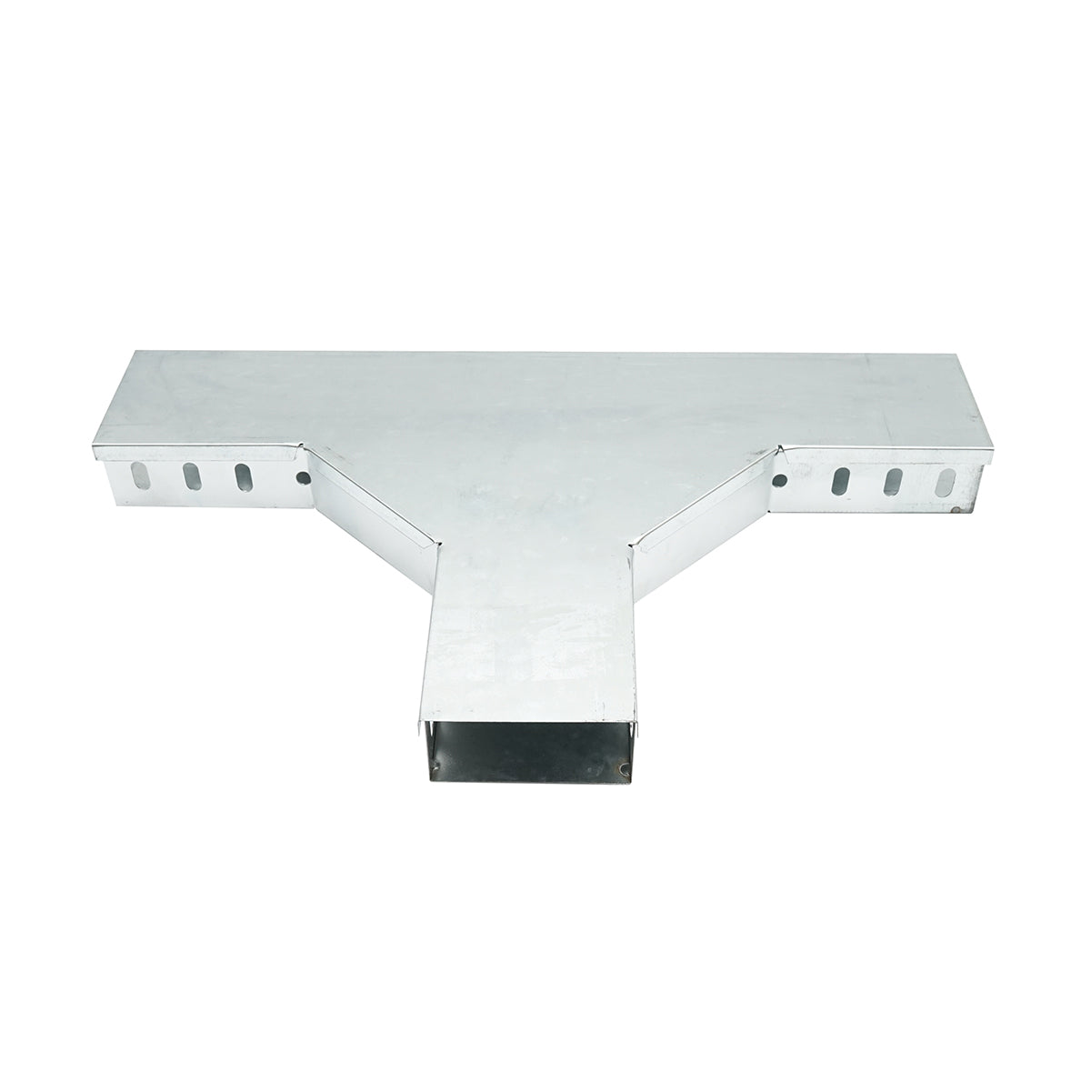 Derivazione a T orizzontale in acciaio zincato per grondaia 50x100mm