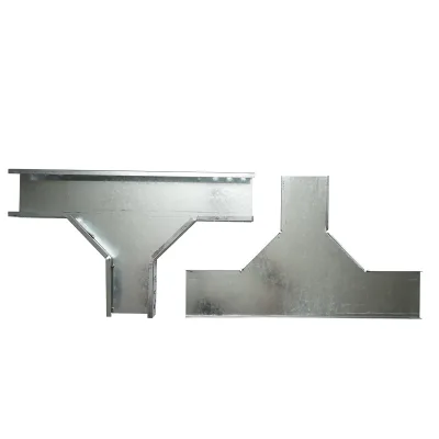 Derivazione a T orizzontale in acciaio zincato per grondaia 50x100mm - immagine 3