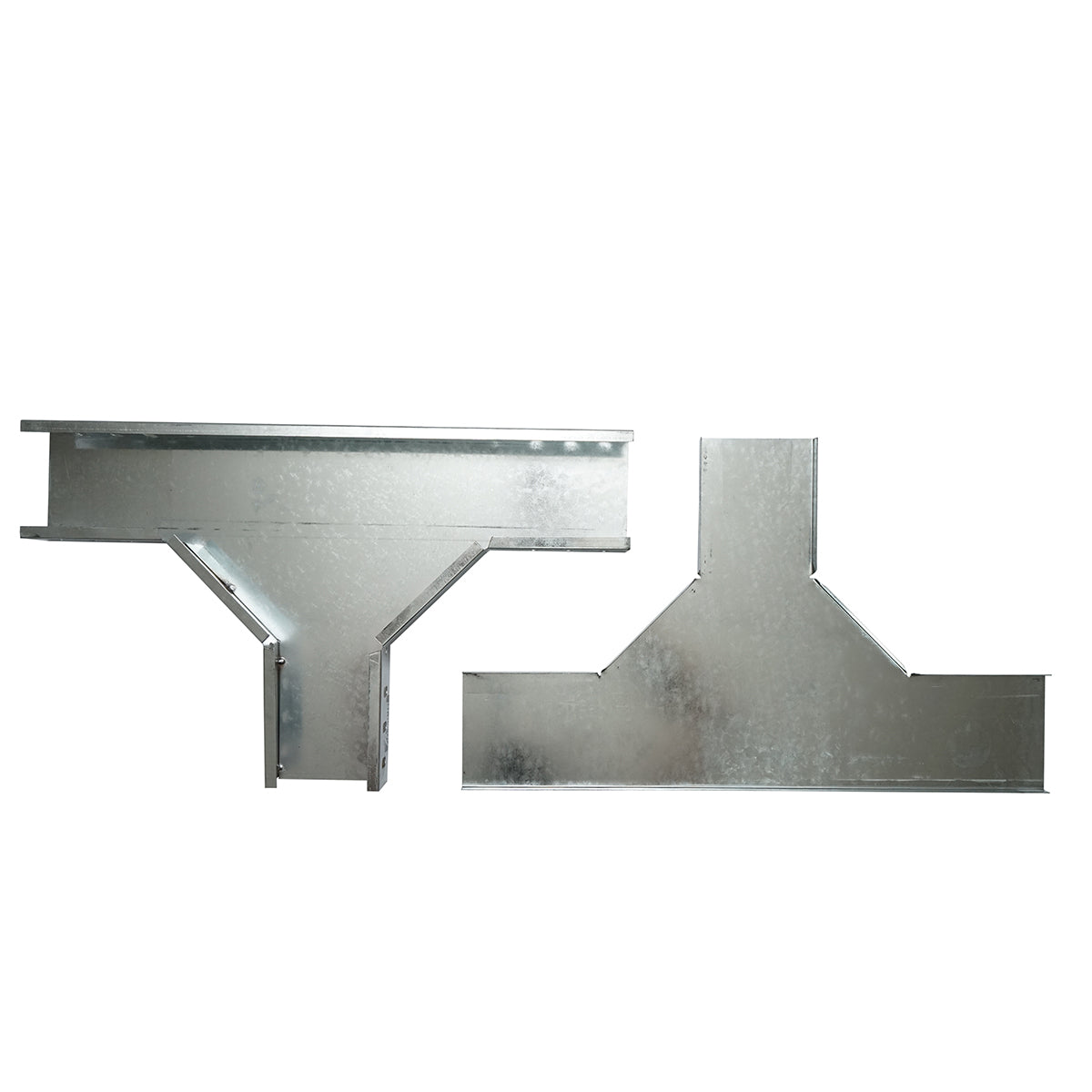 Derivazione a T orizzontale in acciaio zincato per grondaia 50x100mm - immagine 3