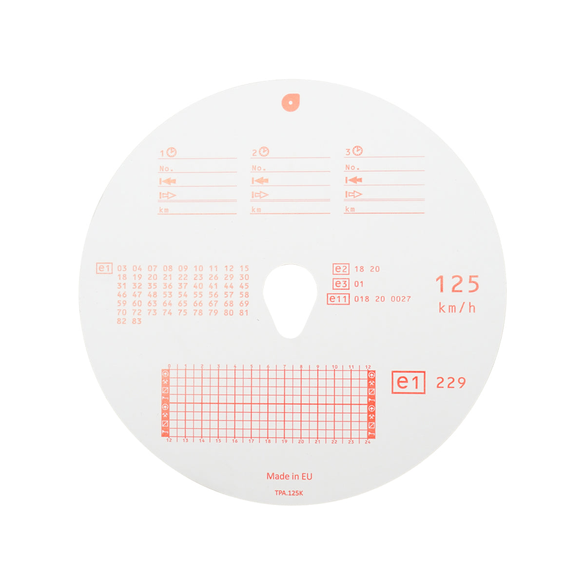 Diagramma tachigrafo analogico 125 km set 100/pz - immagine 3