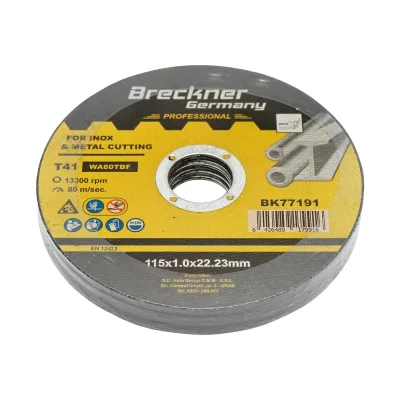 Dischi da Taglio T41 115x1.0x22mm Acciaio INOX Ferro Metallo Disco Flessibili per Smerigliatrice Angolare Mola Taglio Breckner Germany - immagine 3