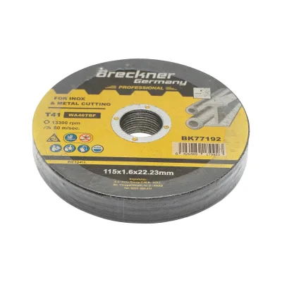Dischi da Taglio T41 115x1.6x22mm Acciaio INOX Ferro Metallo Disco Flessibili per Smerigliatrice Angolare Mola Taglio Breckner Germany - immagine 3