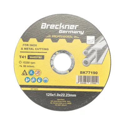 Dischi da Taglio T41 125x1.0x22mm Acciaio INOX Ferro Metallo Disco Flessibili per Smerigliatrice Angolare Mola Taglio Breckner Germany