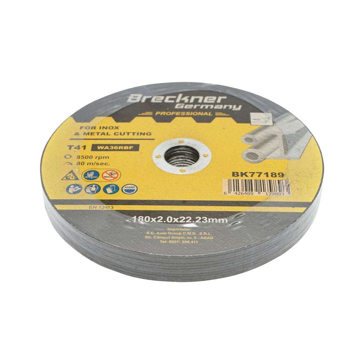 Dischi da Taglio T41 180x2.0x22mm Acciaio INOX Ferro Metallo Disco Flessibili per Smerigliatrice Angolare Mola Taglio Breckner Germany - immagine 3