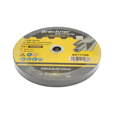 Dischi da Taglio T41 230x2.0x22mm Acciaio INOX Ferro Metallo Disco Flessibili per Smerigliatrice Angolare Mola Taglio Breckner Germany - immagine 3