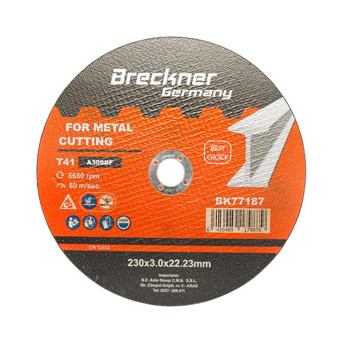 Dischi da Taglio T41 230x3x22mm per Metallo Disco Flessibili taglio Ferro per Smerigliatrice Angolare Mola Taglio Breckner Germany