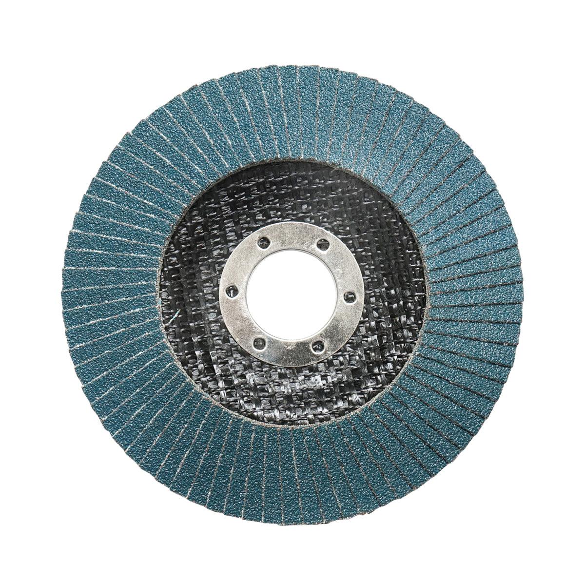 Dischi Lamellari Zirconio 115mm P100 per Acciaio INOX Metallo, Dischi Abrasivi, Disco Lamellare Breckner Germany - immagine 2