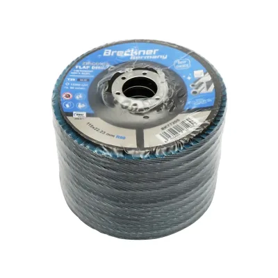 Dischi Lamellari Zirconio 115mm P60 per Acciaio INOX Metallo, Dischi Abrasivi, Disco Lamellare Breckner Germany - immagine 3