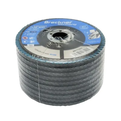 Dischi Lamellari Zirconio 125mm P100 per Acciaio INOX Metallo, Dischi Abrasivi, Disco Lamellare Breckner Germany - immagine 3