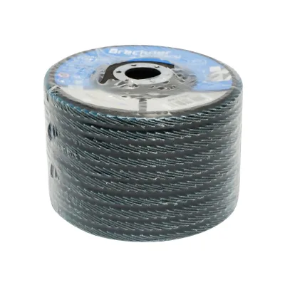 Dischi Lamellari Zirconio 125mm P60 per Acciaio INOX Metallo, Dischi Abrasivi, Disco Lamellare Breckner Germany - immagine 3