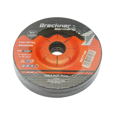 Dischi Smerigliatrice T27 125x4x22mm Metallo per Smerigliatrice Angolare Disco per sgrossatura Metallo Disco Flessibili Mola da Sbavo Breckner Germany - immagine 3