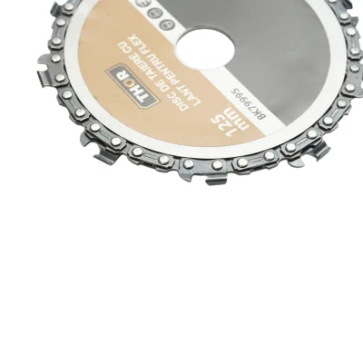 Disco a catena per smerigliatrice 125x22mm 9 denti per taglio legno THOR - immagine 3