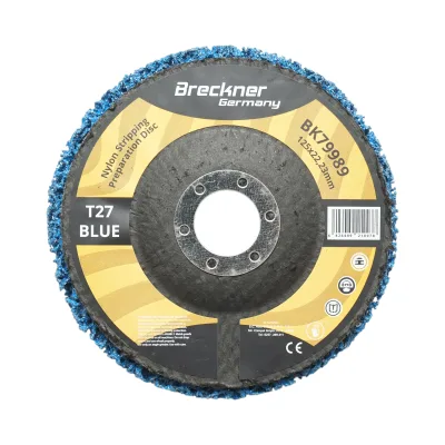 Disco abrasivo compatto in tessuto non tessuto 125x22,23 mm T27, grana media per la pulizia di ruggine e vernice. Breckner Germany