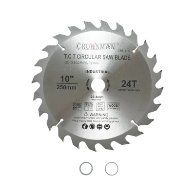 Disco circolare Vidia per legno 250x25,4mm, max. velocità. 6000 giri/min, 24 denti, Crownman industriale
