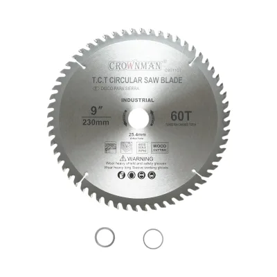 Disco circolare widia per legno 230x25,4mm, max. velocità. 6600 giri/min, 60 denti, Crownman industriale