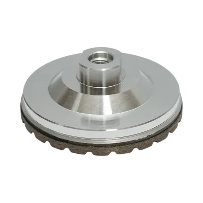 Disco diamantato a tazza segmentata turbo da 100 mm, filettatura M14, alluminio grezzo per la levigatura del marmo Breckner Germany - immagine 4