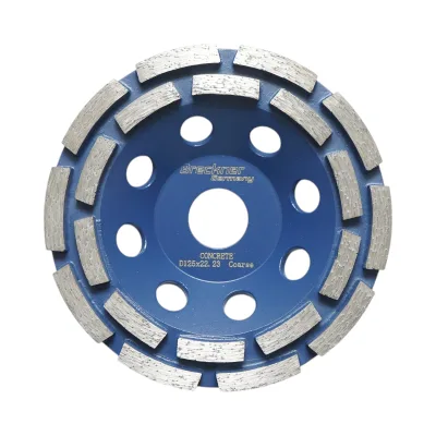 Disco diamantato a tazza segmentato 125x22,23, doppia fila grosso, CONCRETE standard per la levigatura di calcestruzzo, pietra, mosaico Breckner Germany