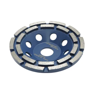 Disco diamantato a tazza segmentato 125x22,23, doppia fila grosso, CONCRETE standard per la levigatura di calcestruzzo, pietra, mosaico Breckner Germany - immagine 3