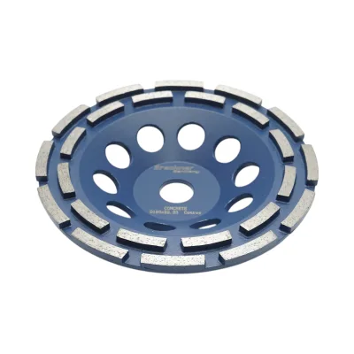 Disco diamantato a tazza segmentato 180x22,23, doppia fila grosso, CONCRETE standard per la levigatura di calcestruzzo, pietra, mosaico Breckner Germany - immagine 3