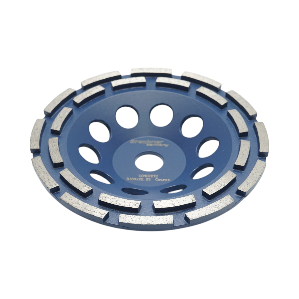 Disco diamantato a tazza segmentato 180x22,23, doppia fila grosso, CONCRETE standard per la levigatura di calcestruzzo, pietra, mosaico Breckner Germany - immagine 3