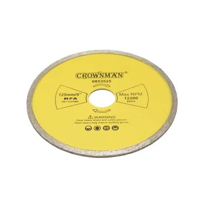 Disco diamantato continuo 125x22.23 mm, velocità massima 12.200 giri/min, taglio a umido per pietra, ceramica, granito, gres e marmo, Crownman - immagine 3