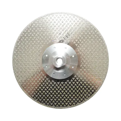 Disco diamantato elettrodeposto 230mm, filettatura M14 per taglio/levigatura di marmo, fibra di vetro, resina, ceramica dura Breckner Germany - immagine 2