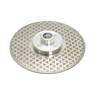Disco diamantato elettroplaccato 125 mm, attacco M14 per taglio/levigatura di marmo, fibra di vetro, resina e ceramica dura Breckner Germany - immagine 4