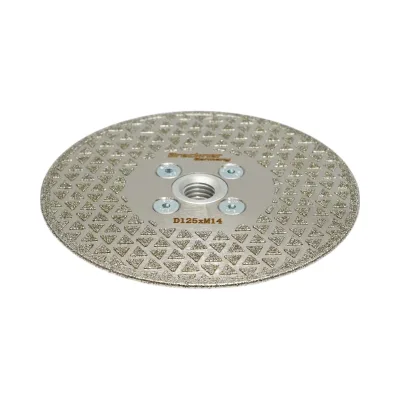 Disco diamantato elettroplaccato 125 mm, attacco M14 per taglio/levigatura di marmo, fibra di vetro, resina e ceramica dura Breckner Germany - immagine 3
