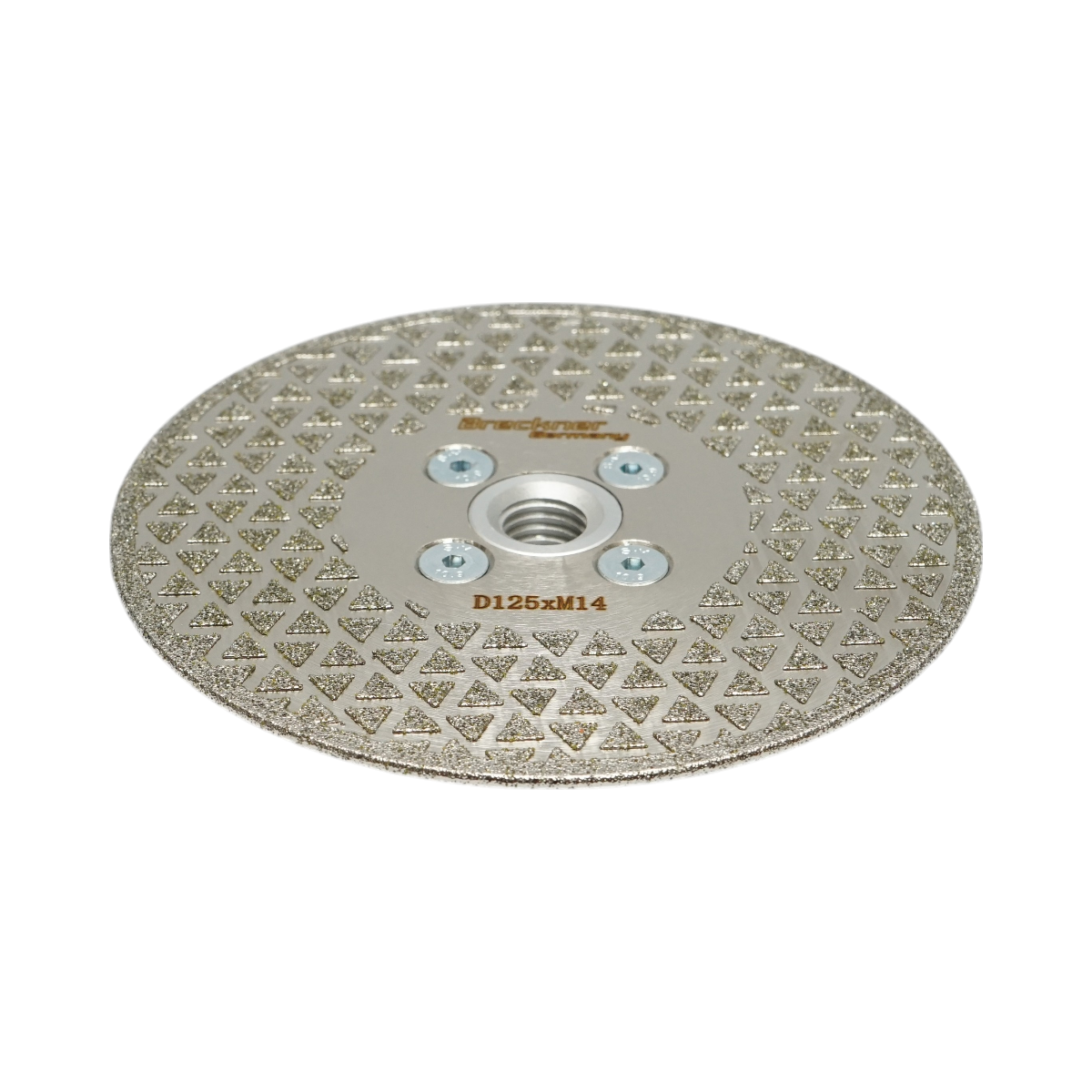 Disco diamantato elettroplaccato 125 mm, attacco M14 per taglio/levigatura di marmo, fibra di vetro, resina e ceramica dura Breckner Germany - immagine 3