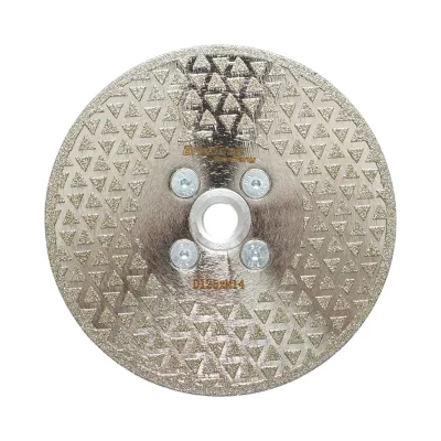 Disco diamantato elettroplaccato 125 mm, attacco M14 per taglio/levigatura di marmo, fibra di vetro, resina e ceramica dura Breckner Germany