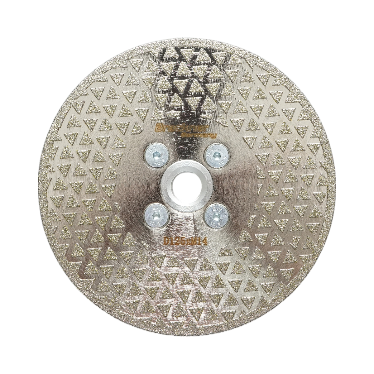 Disco diamantato elettroplaccato 125 mm, attacco M14 per taglio/levigatura di marmo, fibra di vetro, resina e ceramica dura Breckner Germany