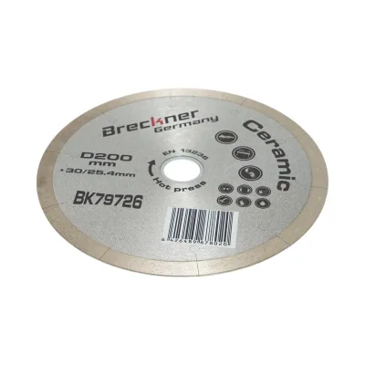 Disco diamantato frazionato continuo 200x30/25,4 mm, segmento 10 mm per piastrelle, maiolica, ceramica dura, marmo Breckner Germany - immagine 3