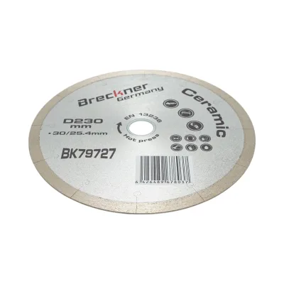 Disco diamantato frazionato continuo 230x30/25,4 mm, segmento 10 mm per piastrelle, maiolica, ceramica dura, marmo Breckner Germany - immagine 3