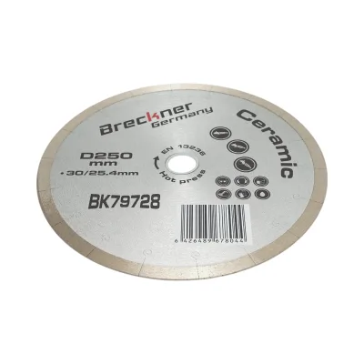 Disco diamantato frazionato continuo 250x30/25,4 mm, segmento 10 mm per piastrelle, maiolica, ceramica dura, marmo Breckner Germany - immagine 3