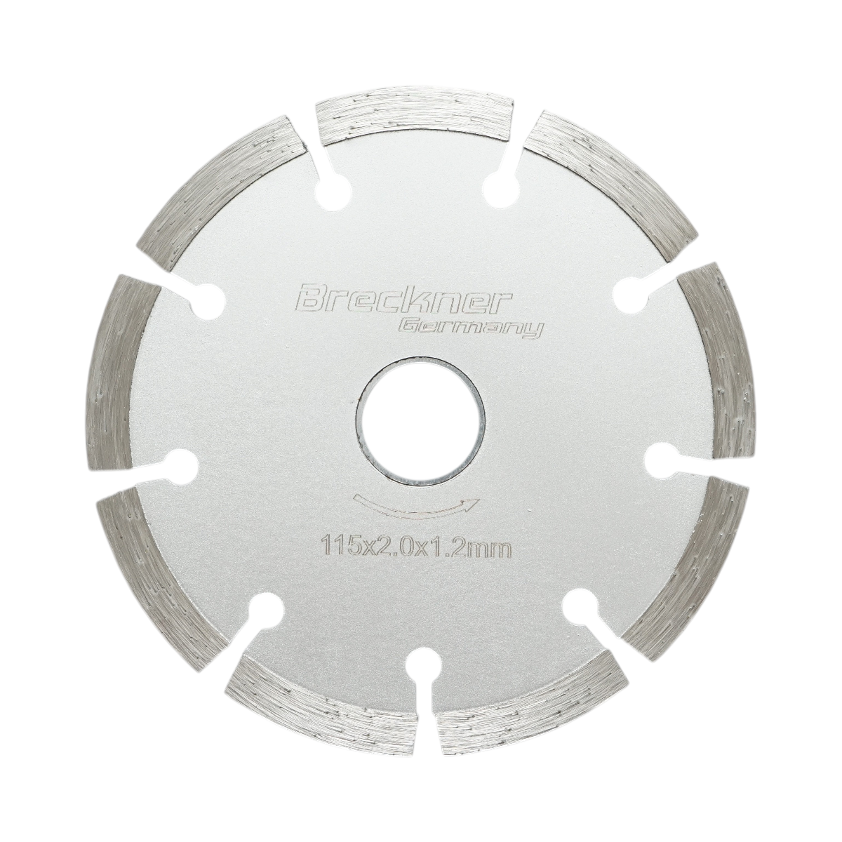 Disco diamantato segmentato 115x1,8x22,23 mm, taglio a secco per calcestruzzo, pietra, mattoni Breckner Germany - immagine 3