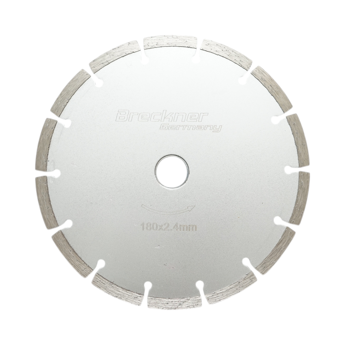 Disco diamantato segmentato 180x2,4x22,23 mm, taglio a secco per calcestruzzo, pietra, mattoni Breckner Germany