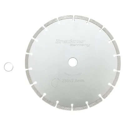 Disco diamantato segmentato 230x2.8mm per taglio a secco di calcestruzzo e ceramica Breckner Germany