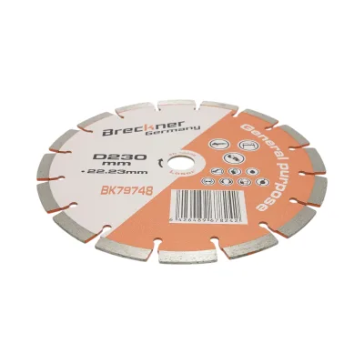Disco diamantato segmentato 230x22,23 mm, segmento 10 mm per mattoni, calcestruzzo, muratura, archi, pietra Breckner Germany - immagine 3