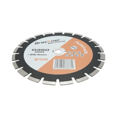 Disco diamantato segmentato 350x25,4 mm, segmento B40 12 mm per asfalto-calcestruzzo, mattoni, massetto Breckner Germany - immagine 3