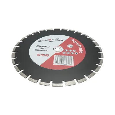 Disco diamantato segmentato 450x25,4 mm, segmento A40 12 mm per asfalto, calcestruzzo fresco Breckner Germany - immagine 3