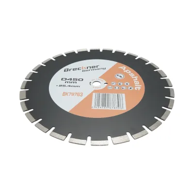 Disco diamantato segmentato 450x25,4 mm, segmento B40 12 mm per asfalto-calcestruzzo, mattoni, massetto Breckner Germany - immagine 3
